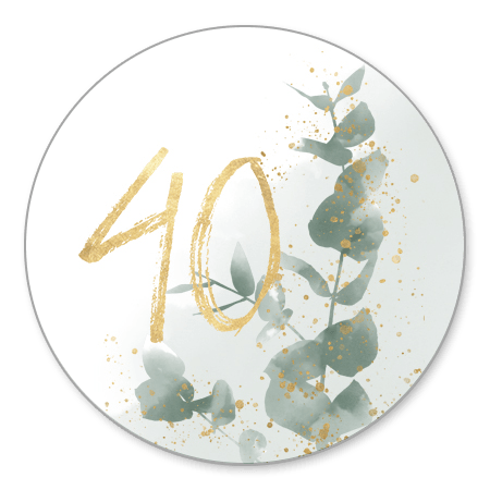 Waterverf takje met gouden 40